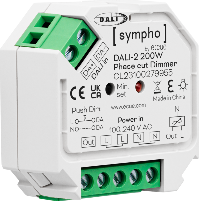 DALI-2 200W Phase cut Dimmer - Schräg von vorne